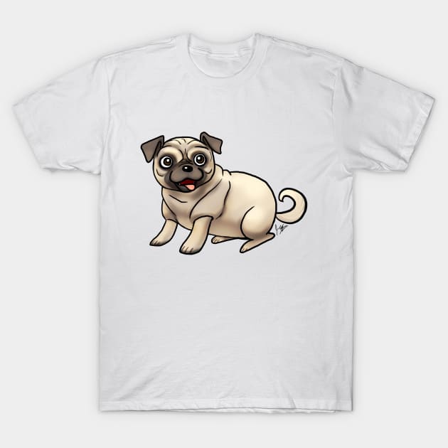 Dog - Pug - Fawn T-Shirt by Jen's Dogs Custom Gifts and Designs